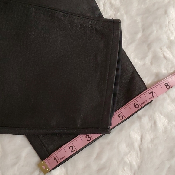 STYLEWORKS 100% black leather lined pants sz.8 pockets - Picture 3 of 13